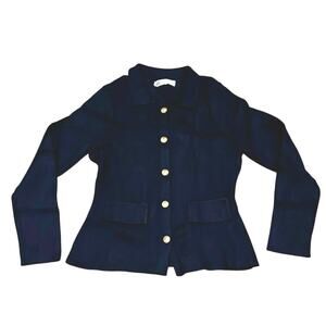 Zara Navy Women’s Blazers With Gold Buttons Size Small